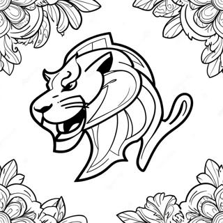 Detroit Lions Logo Coloring Page 7644-6212