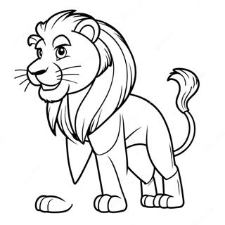 Detroit Lions Mascot Coloring Page 7645-6213