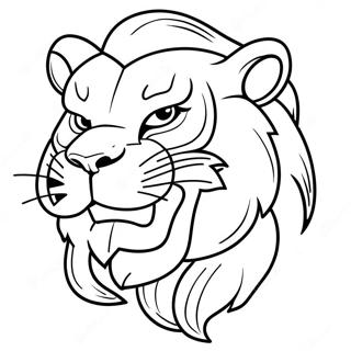 Detroit Lions Mascot Coloring Page 7645-6214