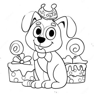 Bluey Birthday Celebration Coloring Page 7664-6226