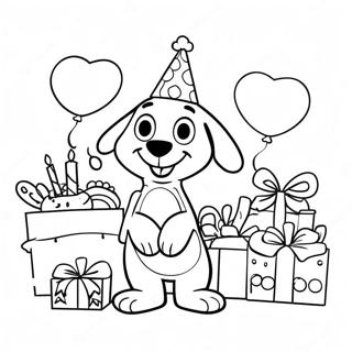 Bluey Birthday Celebration Coloring Page 7664-6227