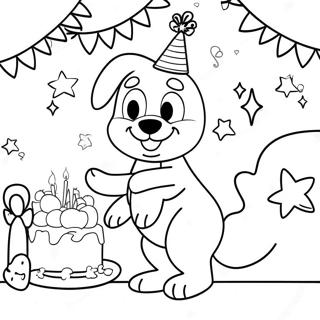 Bluey Birthday Celebration Coloring Page 7664-6228