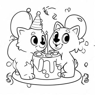 Bluey And Bingo Birthday Party Coloring Page 7665-6229