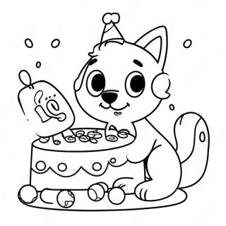 Bluey And Bingo Birthday Party Coloring Page 7665-6231