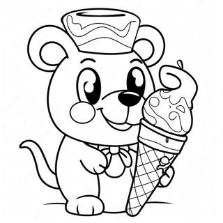 Tuxedo Sam With Ice Cream Coloring Page 7685-6245