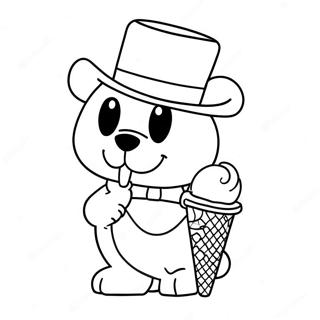 Tuxedo Sam With Ice Cream Coloring Page 7685-6246