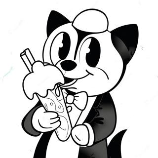 Tuxedo Sam With Ice Cream Coloring Page 7685-6247