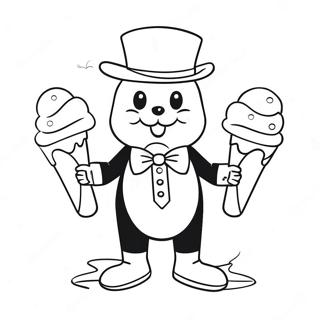 Tuxedo Sam With Ice Cream Coloring Page 7685-6248