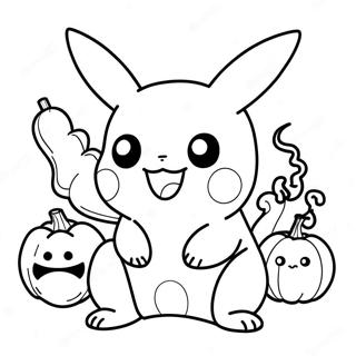 Pokemon Halloween Coloring Page 7694-6252