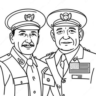 Patriotic Veterans Coloring Page 7705-6261