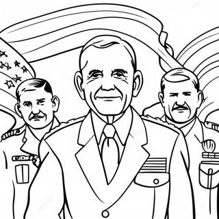 Patriotic Veterans Coloring Page 7705-6264