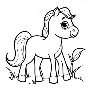 Baby Horse Coloring Page 7714-6266