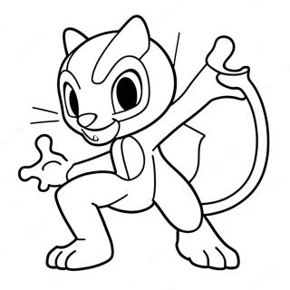 Mewtwo In Battle Pose Coloring Page 772-620