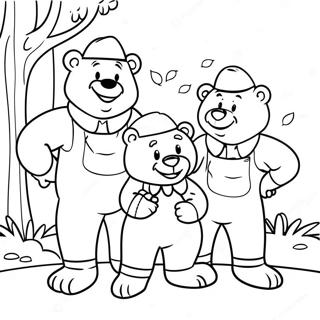 Berenstain Bears Family Adventure Coloring Page 7735-6287