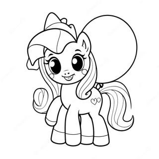 Happy Pinkie Pie With Balloons Coloring Page 7755-6304