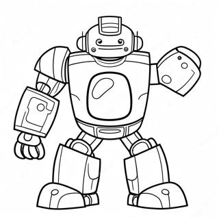 Heroic Rescue Bot In Action Coloring Page 7765-6312