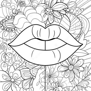 Lips Coloring Page 7784-6323