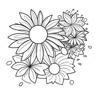 Colorful Firework Display Coloring Page 7795-6334