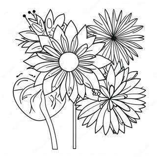 Colorful Firework Display Coloring Page 7795-6336