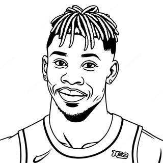 Ja Morant Coloring Page 7814-6345