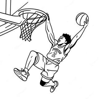 Ja Morant Dunking Coloring Page 7815-6352