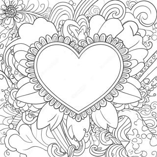 Valentine S Day Heart Coloring Page 7825-6357