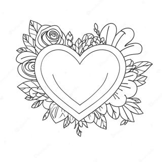 Valentine S Day Heart Coloring Page 7825-6360