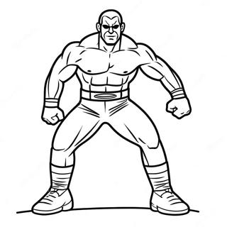 Wwe Superstar Action Pose Coloring Page 7845-6373