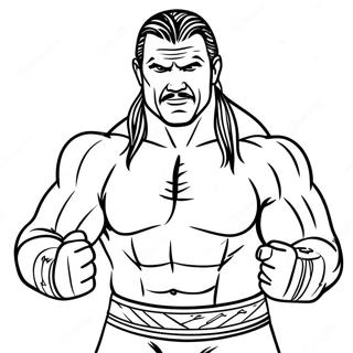 Wwe Superstar Action Pose Coloring Page 7845-6374