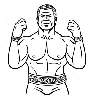 Wwe Superstar Action Pose Coloring Page 7845-6375