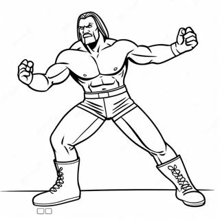 Wwe Superstar Action Pose Coloring Page 7845-6376