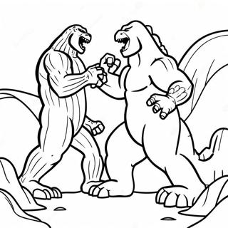 Godzilla Vs Kong Coloring Page 7854-6379