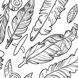 Feather Coloring Pages