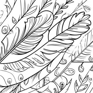 Feather Coloring Page 7864-6386