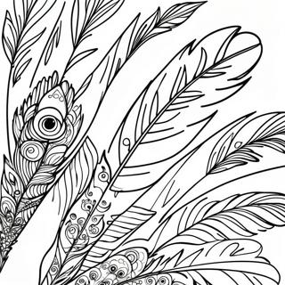 Feather Coloring Page 7864-6387