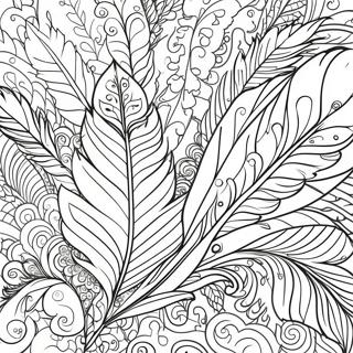 Colorful Feather Patterns Coloring Page 7865-6391