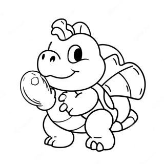 Cute Koopa With A Shell Coloring Page 7905-6421