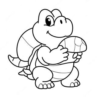 Cute Koopa With A Shell Coloring Page 7905-6422