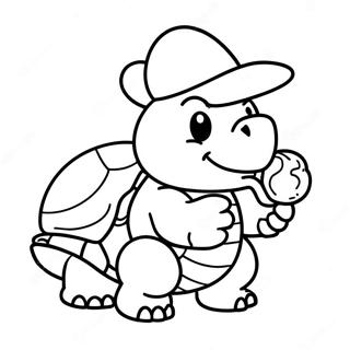 Cute Koopa With A Shell Coloring Page 7905-6424