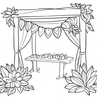 Colorful Sukkot Decorations Coloring Page 7915-6429