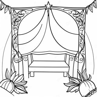 Colorful Sukkot Decorations Coloring Page 7915-6430