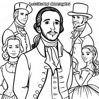 Hamilton Musical Characters Coloring Page 7925-6437