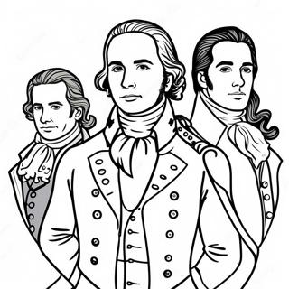 Hamilton Musical Characters Coloring Page 7925-6438