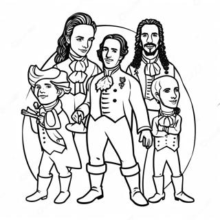 Hamilton Musical Characters Coloring Page 7925-6439