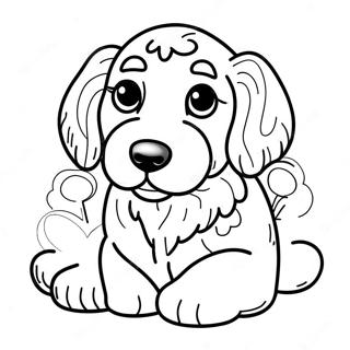 Goldendoodle Puppy Coloring Page 7934-6442