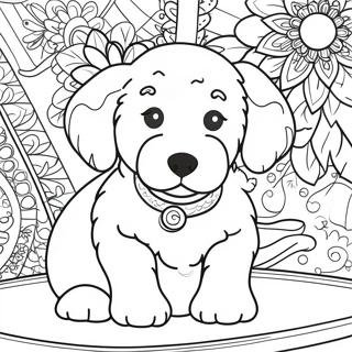 Goldendoodle Puppy Coloring Page 7934-6443