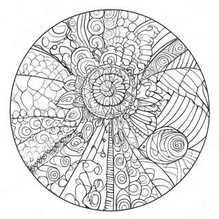 Fun Geometric Circle Coloring Page 7945-6454