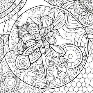 Fun Geometric Circle Coloring Page 7945-6455