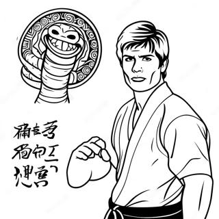 Cobra Kai Dojo Coloring Page 7965-6471