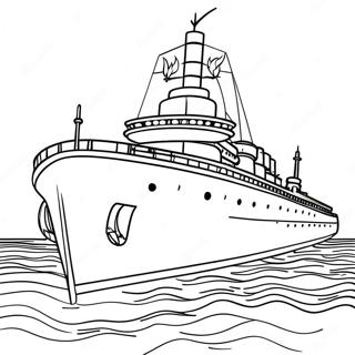 Classic Battleship In Action Coloring Page 7975-6480